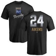 Men's Kansas City Royals Willie Aikens ＃24 Midnight Mascot T-Shirt - Black