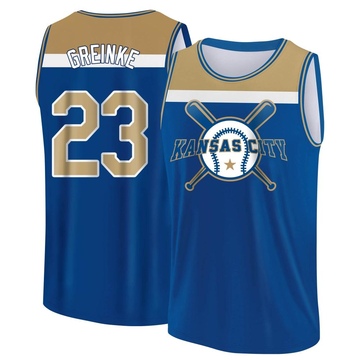 Men's Kansas City Royals Zack Greinke ＃23 Legend Baseball Tank Top - Royal/Yellow