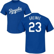 Men's Kansas City Royals Zack Greinke ＃23 Roster Name & Number T-Shirt - Royal