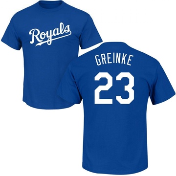 Men's Kansas City Royals Zack Greinke ＃23 Roster Name & Number T-Shirt - Royal