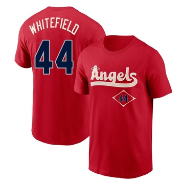 Men's Los Angeles Angels Aaron Whitefield ＃44 2022 City Connect Name & Number T-Shirt - Red