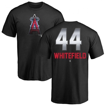 Men's Los Angeles Angels Aaron Whitefield ＃44 Midnight Mascot T-Shirt - Black