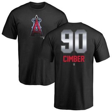 Men's Los Angeles Angels Adam Cimber ＃90 Midnight Mascot T-Shirt - Black