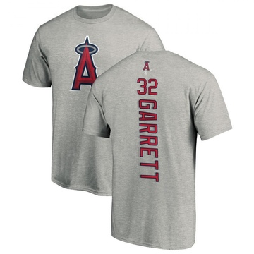 Men's Los Angeles Angels Amir Garrett ＃32 Backer T-Shirt Ash