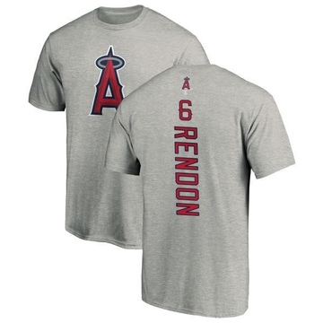 Men's Los Angeles Angels Anthony Rendon ＃6 Backer T-Shirt Ash