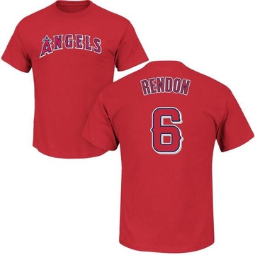 Men's Los Angeles Angels Anthony Rendon ＃6 Roster Name & Number T-Shirt - Red