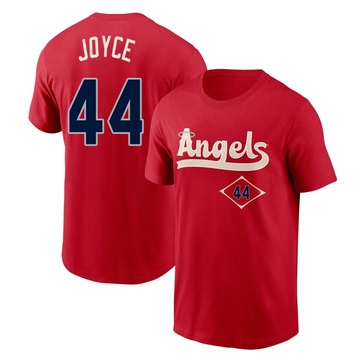 Men's Los Angeles Angels Ben Joyce ＃44 2022 City Connect Name & Number T-Shirt - Red