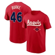 Men's Los Angeles Angels Brock Burke ＃46 2022 City Connect Name & Number T-Shirt - Red