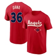 Men's Los Angeles Angels Caden Dana ＃36 2022 City Connect Name & Number T-Shirt - Red