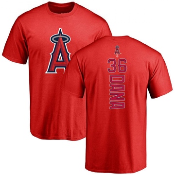 Men's Los Angeles Angels Caden Dana ＃36 Backer T-Shirt - Red