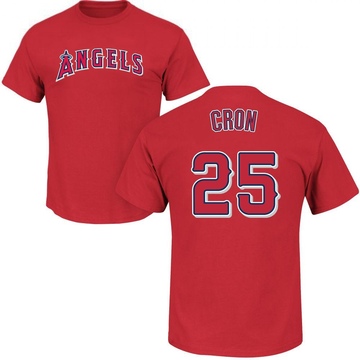 Men's Los Angeles Angels C.J. Cron ＃25 Roster Name & Number T-Shirt - Red