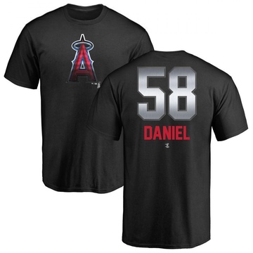 Men's Los Angeles Angels Davis Daniel ＃58 Midnight Mascot T-Shirt - Black