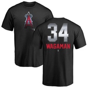 Men's Los Angeles Angels Eric Wagaman ＃34 Midnight Mascot T-Shirt - Black