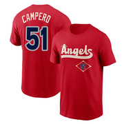 Men's Los Angeles Angels Gustavo Campero ＃51 2022 City Connect Name & Number T-Shirt - Red