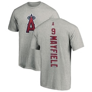 Men's Los Angeles Angels Jack Mayfield ＃9 Backer T-Shirt Ash