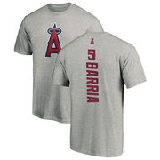 Men's Los Angeles Angels Jaime Barria ＃51 Backer T-Shirt Ash