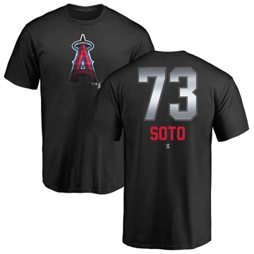 Men's Los Angeles Angels Livan Soto ＃73 Midnight Mascot T-Shirt - Black