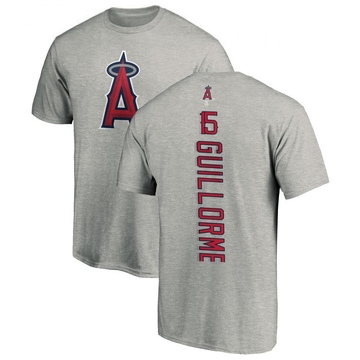 Men's Los Angeles Angels Luis Guillorme ＃15 Backer T-Shirt Ash