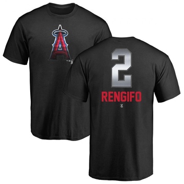 Men's Los Angeles Angels Luis Rengifo ＃2 Midnight Mascot T-Shirt - Black