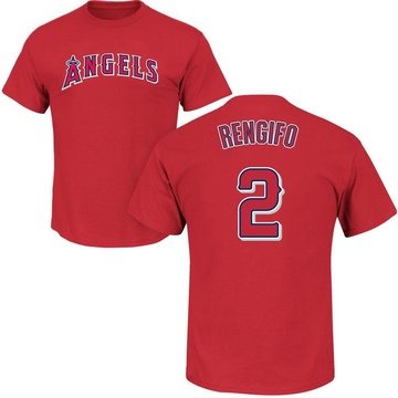 Men's Los Angeles Angels Luis Rengifo ＃2 Roster Name & Number T-Shirt - Red