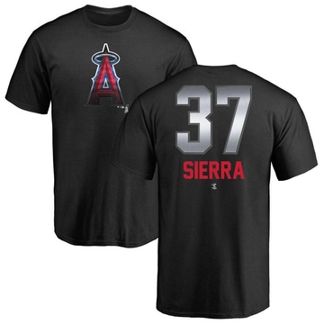 Men's Los Angeles Angels Magneuris Sierra ＃37 Midnight Mascot T-Shirt - Black