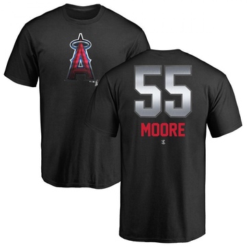 Men's Los Angeles Angels Matt Moore ＃55 Midnight Mascot T-Shirt - Black