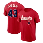 Men's Los Angeles Angels Patrick Sandoval ＃43 2022 City Connect Name & Number T-Shirt - Red