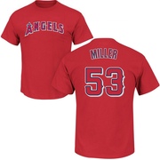 Men's Los Angeles Angels Ryan Miller ＃53 Roster Name & Number T-Shirt - Red