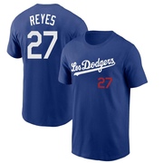 Men's Los Angeles Dodgers Alex Reyes ＃27 2022 City Connect Name & Number T-Shirt - Royal