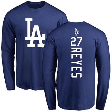 Men's Los Angeles Dodgers Alex Reyes ＃27 Backer Long Sleeve T-Shirt - Royal