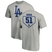 Men's Los Angeles Dodgers Alex Vesia ＃51 RBI T-Shirt Heathered - Gray