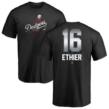 Men's Los Angeles Dodgers Andre Ethier ＃16 Midnight Mascot T-Shirt - Black