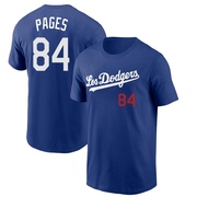 Men's Los Angeles Dodgers Andy Pages ＃84 2022 City Connect Name & Number T-Shirt - Royal