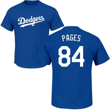 Men's Los Angeles Dodgers Andy Pages ＃84 Roster Name & Number T-Shirt - Royal