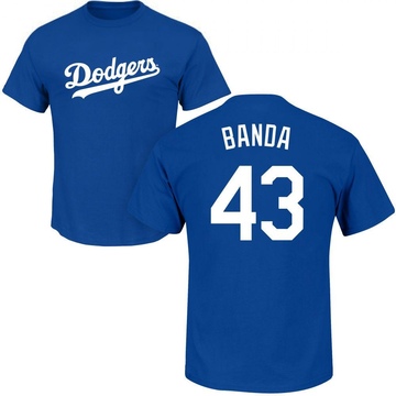 Men's Los Angeles Dodgers Anthony Banda ＃43 Roster Name & Number T-Shirt - Royal