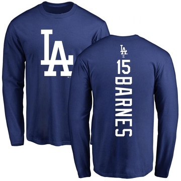 Men's Los Angeles Dodgers Austin Barnes ＃15 Backer Long Sleeve T-Shirt - Royal