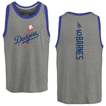 Men's Los Angeles Dodgers Austin Barnes ＃15 Backer Tank Top Ash