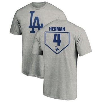 Men's Los Angeles Dodgers Babe Herman ＃4 RBI T-Shirt Heathered - Gray