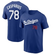 Men's Los Angeles Dodgers Ben Casparius ＃78 2022 City Connect Name & Number T-Shirt - Royal