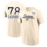 Men's Los Angeles Dodgers Ben Casparius ＃78 2024 City Connect Speed Name & Number T-Shirt - Cream