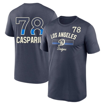 Men's Los Angeles Dodgers Ben Casparius ＃78 Legend 2024 City Connect Performance Name & Number T-Shirt - Navy