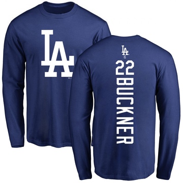 Men's Los Angeles Dodgers Bill Buckner ＃22 Backer Long Sleeve T-Shirt - Royal