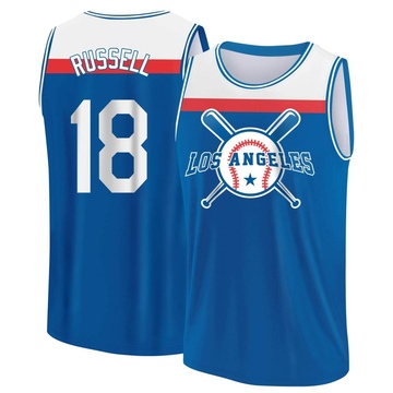 Men's Los Angeles Dodgers Bill Russell ＃18 Legend Baseball Tank Top - Royal/White