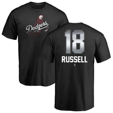 Men's Los Angeles Dodgers Bill Russell ＃18 Midnight Mascot T-Shirt - Black