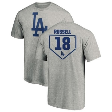 Men's Los Angeles Dodgers Bill Russell ＃18 RBI T-Shirt Heathered - Gray