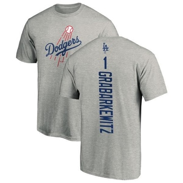 Men's Los Angeles Dodgers Billy Grabarkewitz ＃1 Backer T-Shirt Ash