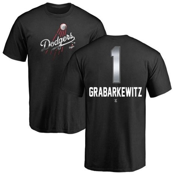 Men's Los Angeles Dodgers Billy Grabarkewitz ＃1 Midnight Mascot T-Shirt - Black