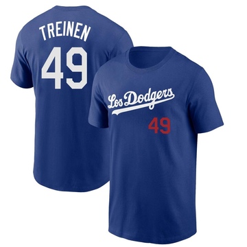 Men's Los Angeles Dodgers Blake Treinen ＃49 2022 City Connect Name & Number T-Shirt - Royal