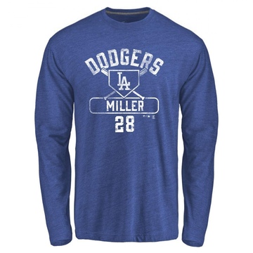 Men's Los Angeles Dodgers Bobby Miller ＃28 Base Runner Long Sleeve T-Shirt - Royal