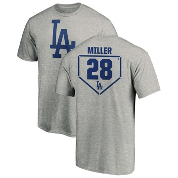 Men's Los Angeles Dodgers Bobby Miller ＃28 RBI T-Shirt Heathered - Gray